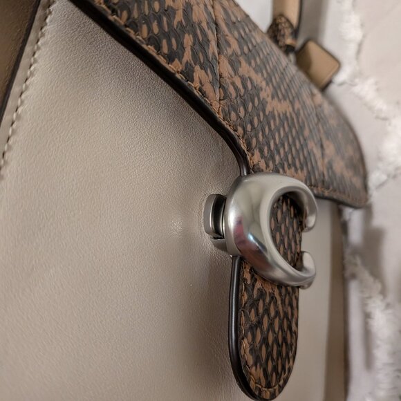 COACH Tabby Top Handle In Colorblock Snakeskin RARE ITEM - Picture 16 of 16